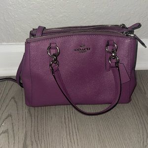 Purple small coach purse